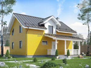 Фото каркасного дома ДДК 7х9,5 т